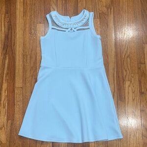 Place Light Blue Sleeveless Kids Dress